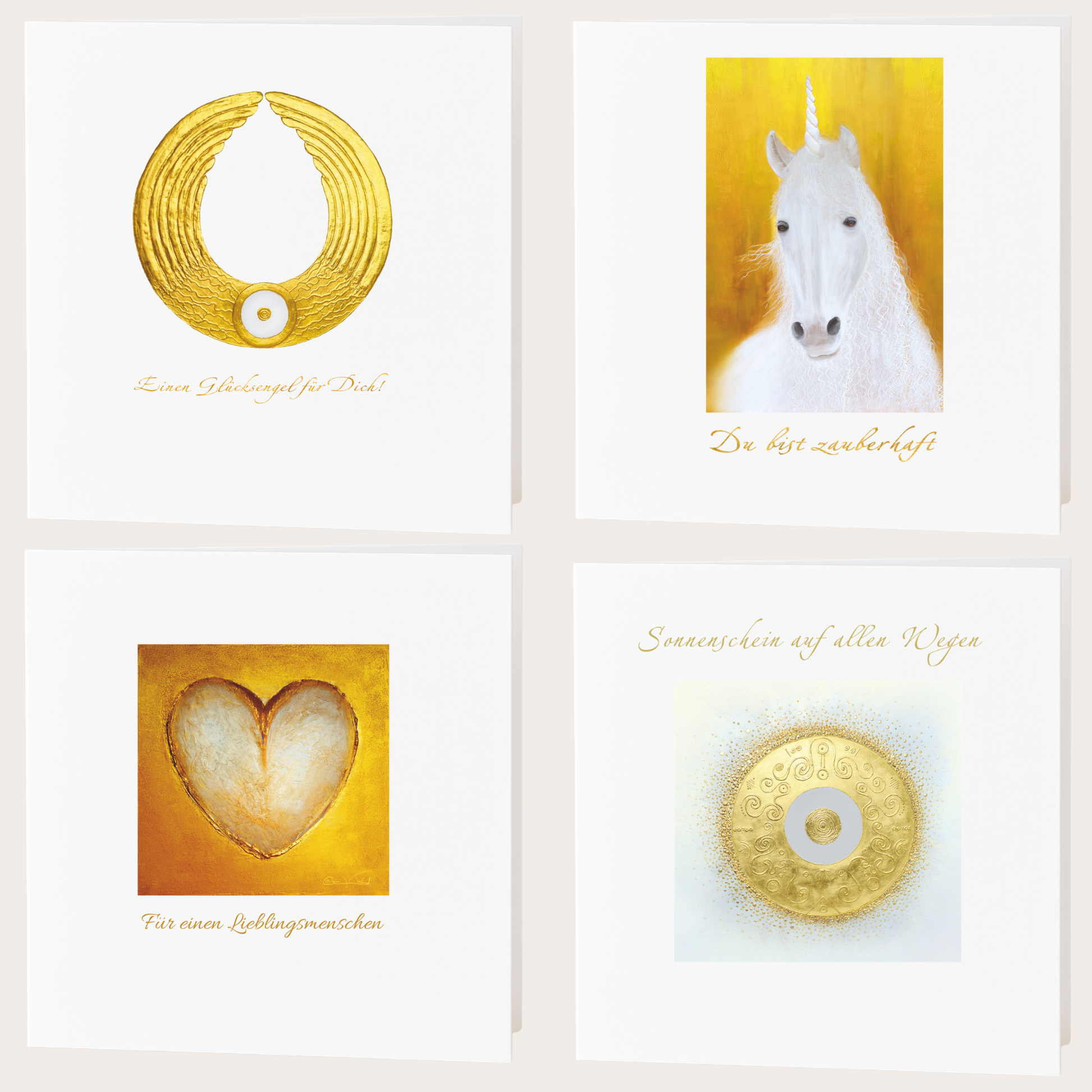 4er-Set Postkarten von Diana Wunsch - Herzvolle Lichtbotschaften.