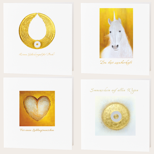4er-Set Postkarten von Diana Wunsch - Herzvolle Lichtbotschaften.