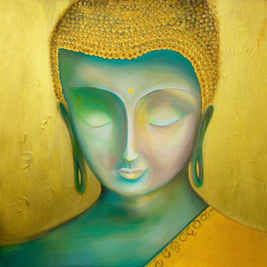 Buddha – Hochwertiger Kunstdruck von Diana Wunsch.