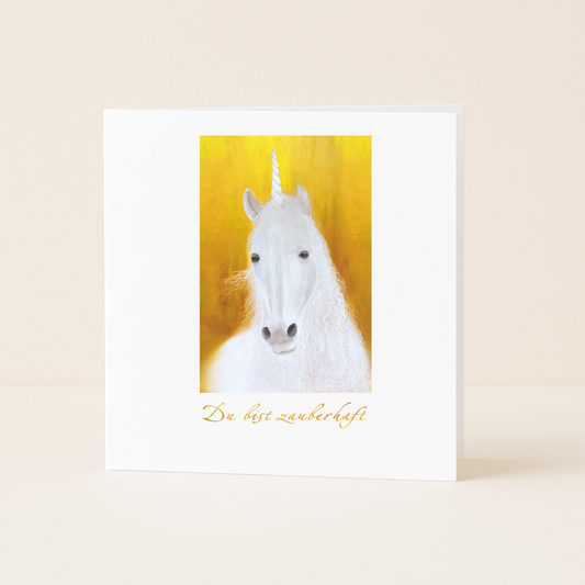 Postkarte „Einhorn – Du bist zauberhaft“ – Magie & Herzöffnung.