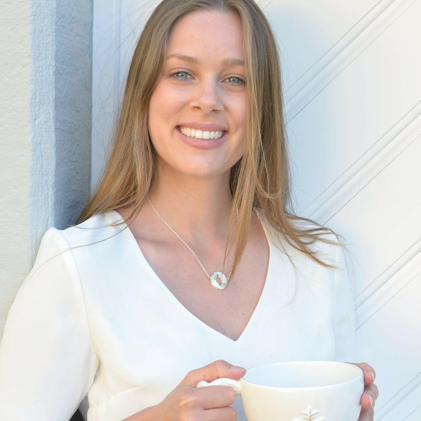 Engelanhänger Glücksrufer "POWER"- mit Kette - Silber.