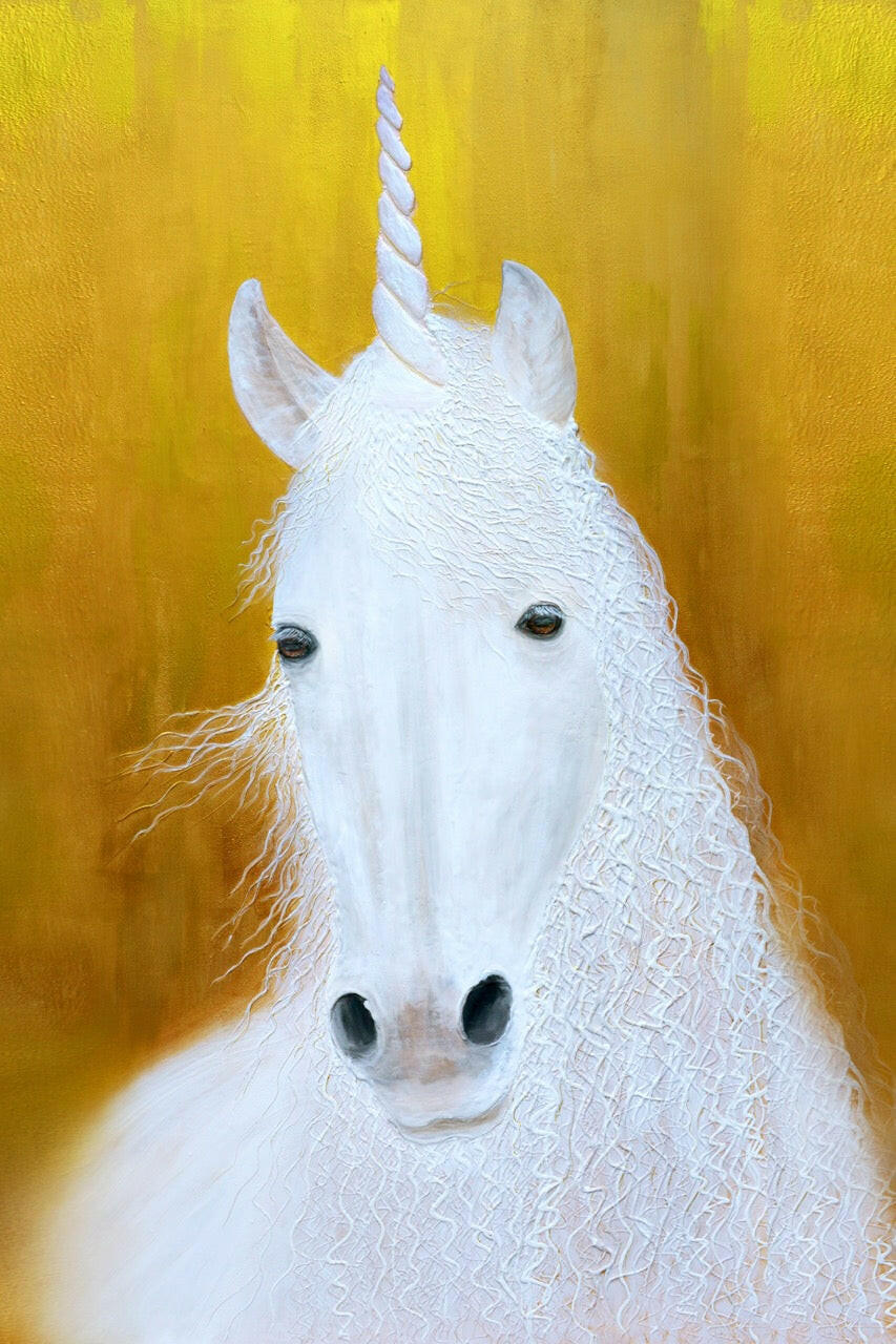 Einhorn - Hochwertiger Kunstdruck von Diana Wunsch.