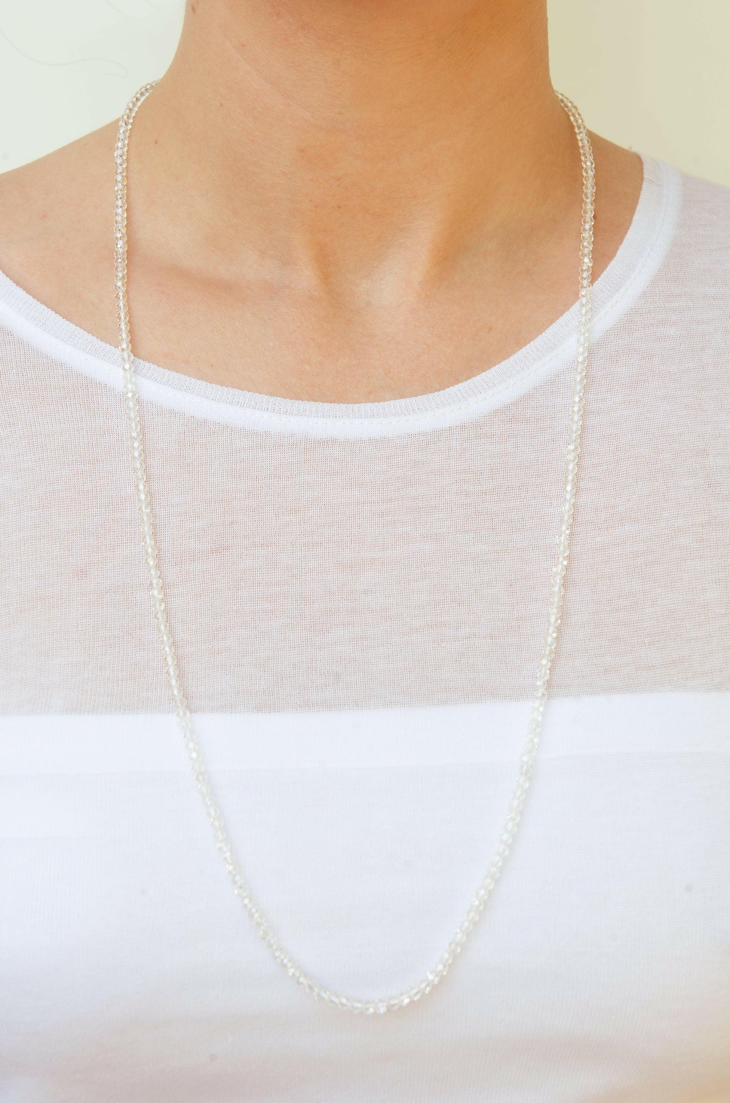 Zarte Glitzer-Kristall-Kette.