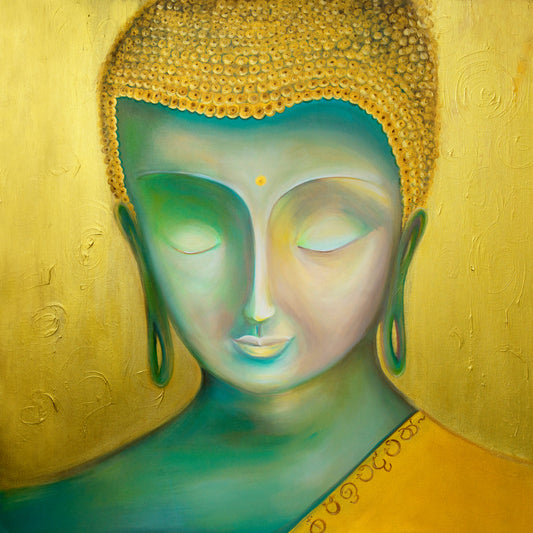 Buddha – Hochwertiger Kunstdruck von Diana Wunsch