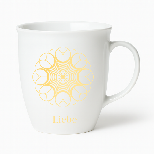 Tasse „Liebe“ – Symbol der Liebe | Porzellan mit Goldoptik