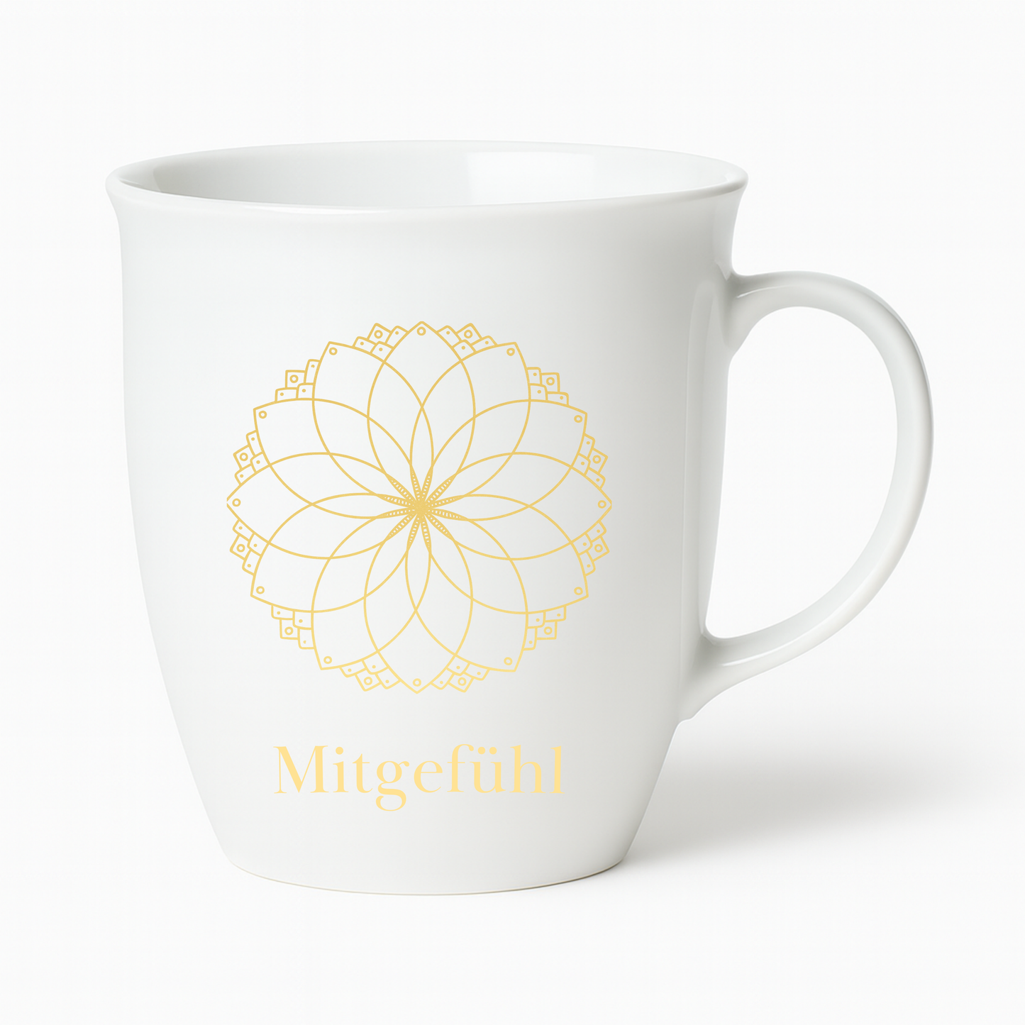 Tasse „Mitgefühl“ – Symbol Weiblichkeit | Porzellan mit Goldoptik