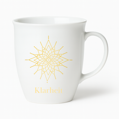 Tasse „Klarheit“ – Symbol Kristall | Porzellan mit Goldoptik