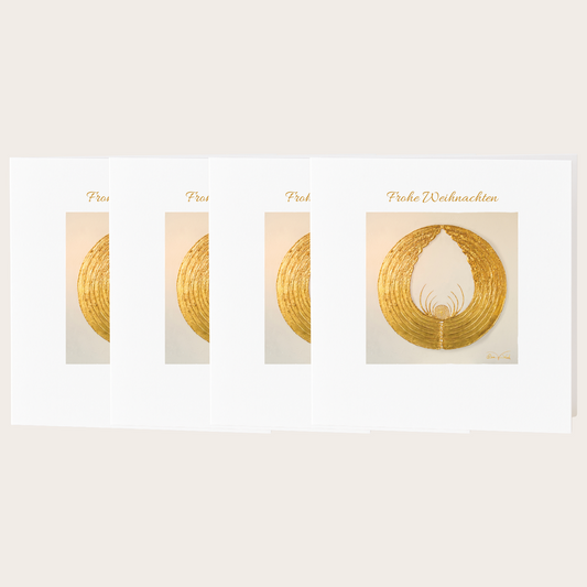 4er-Set Postkarte „Frohe Weihnachten“ – Engelsmotiv von Diana Wunsch.