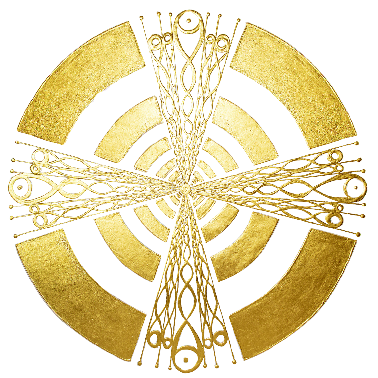 Energiebild Wandlung – spirituelle Kunst mit Blattgold für Zeiten des Übergangs