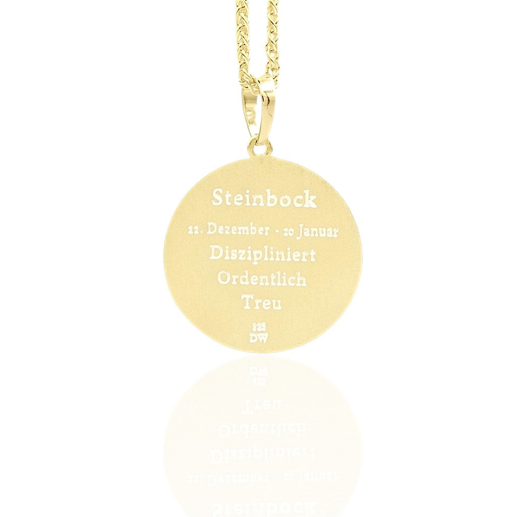Steinbock Sternzeichen-Kettenanhänger - Gold