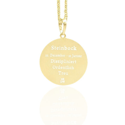 Steinbock Sternzeichen-Kettenanhänger - Gold